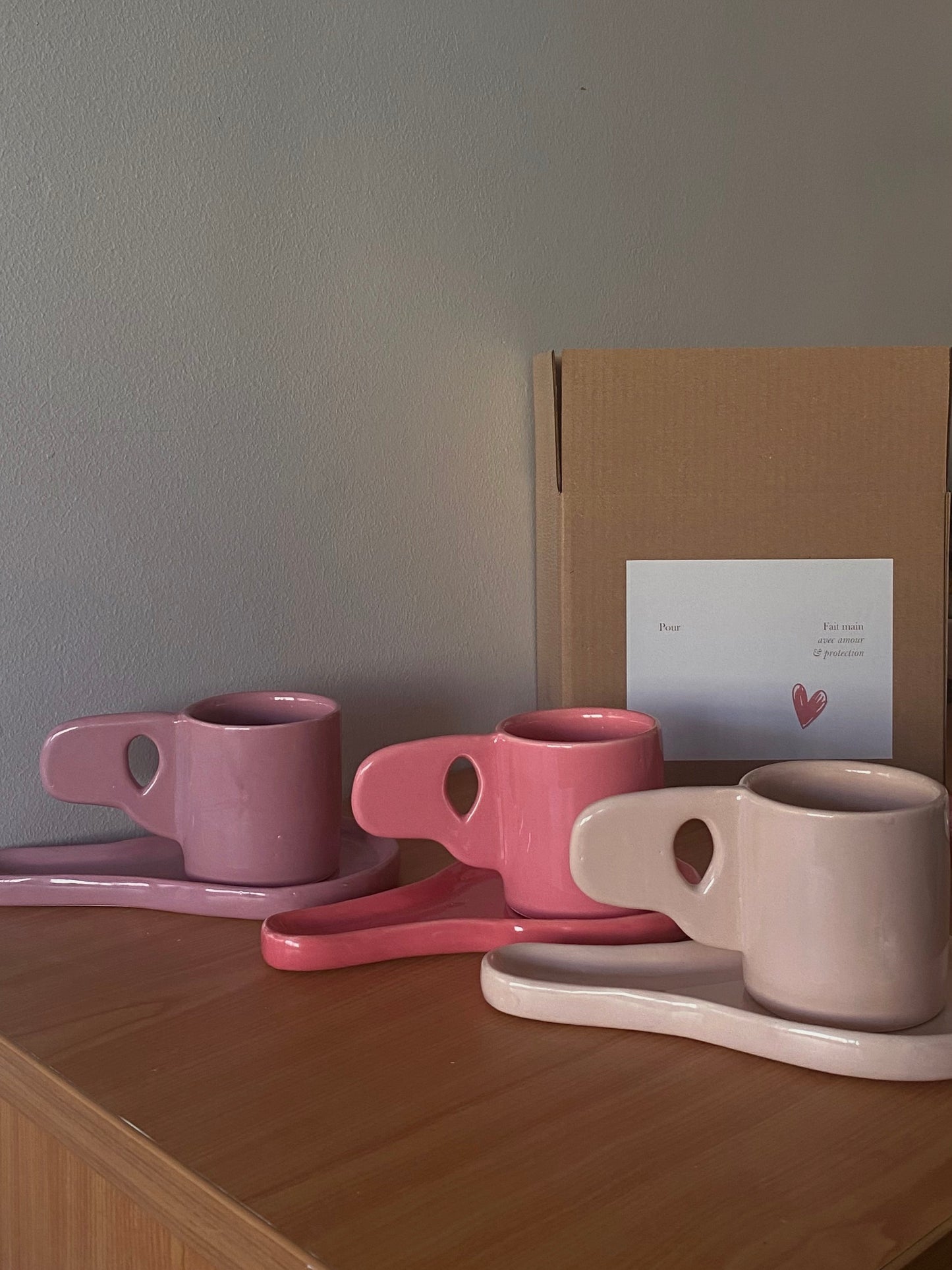 Mug & Tray - Light shades