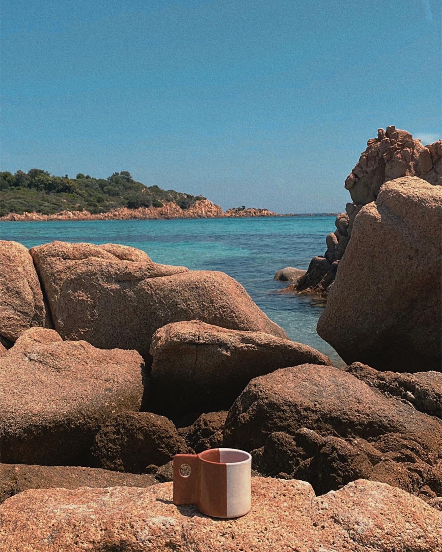 Terracotta & White Mug