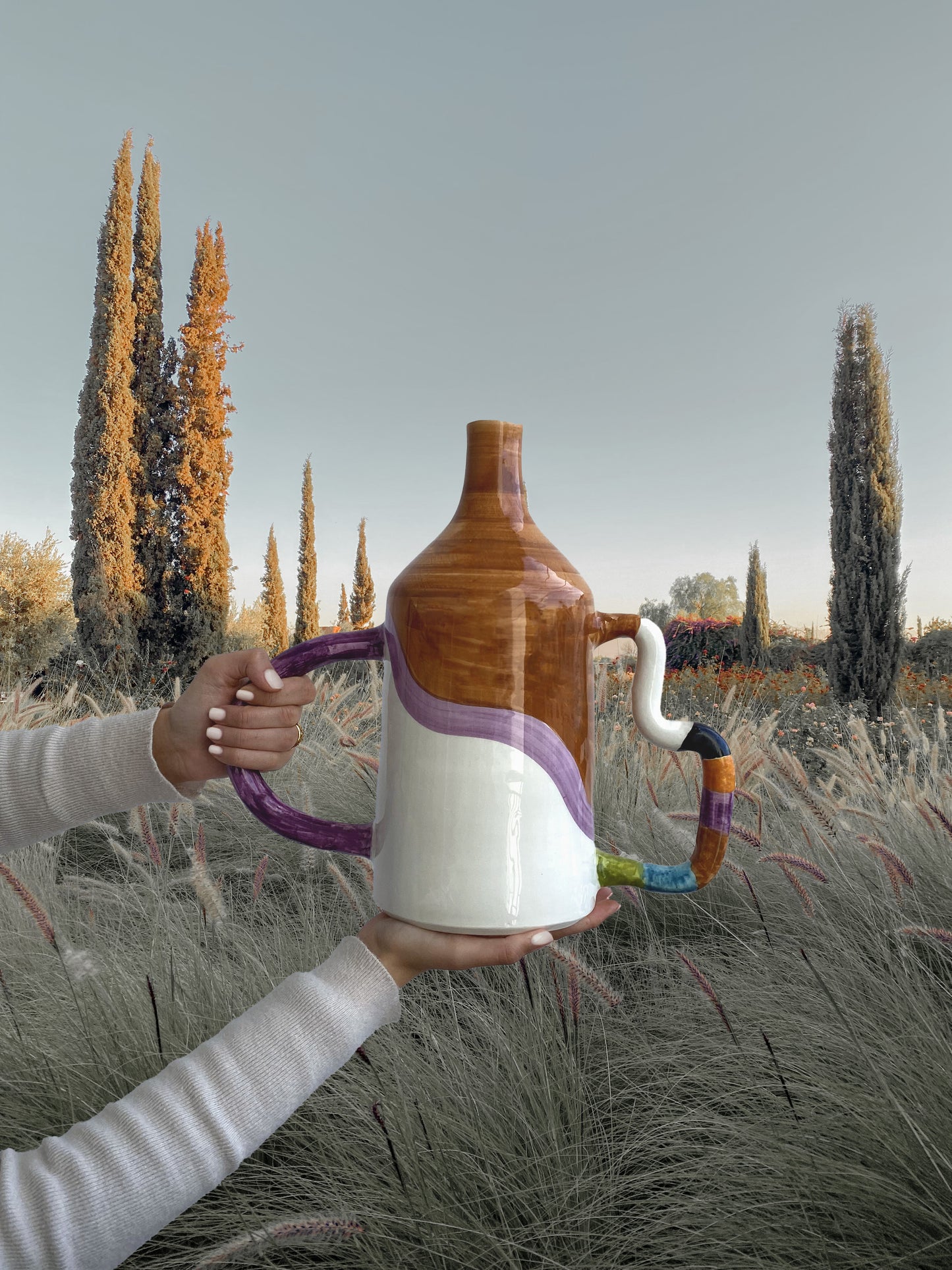 moroccan unique handmade ceramic traditional craftsmanship pottery colorful vase morocco