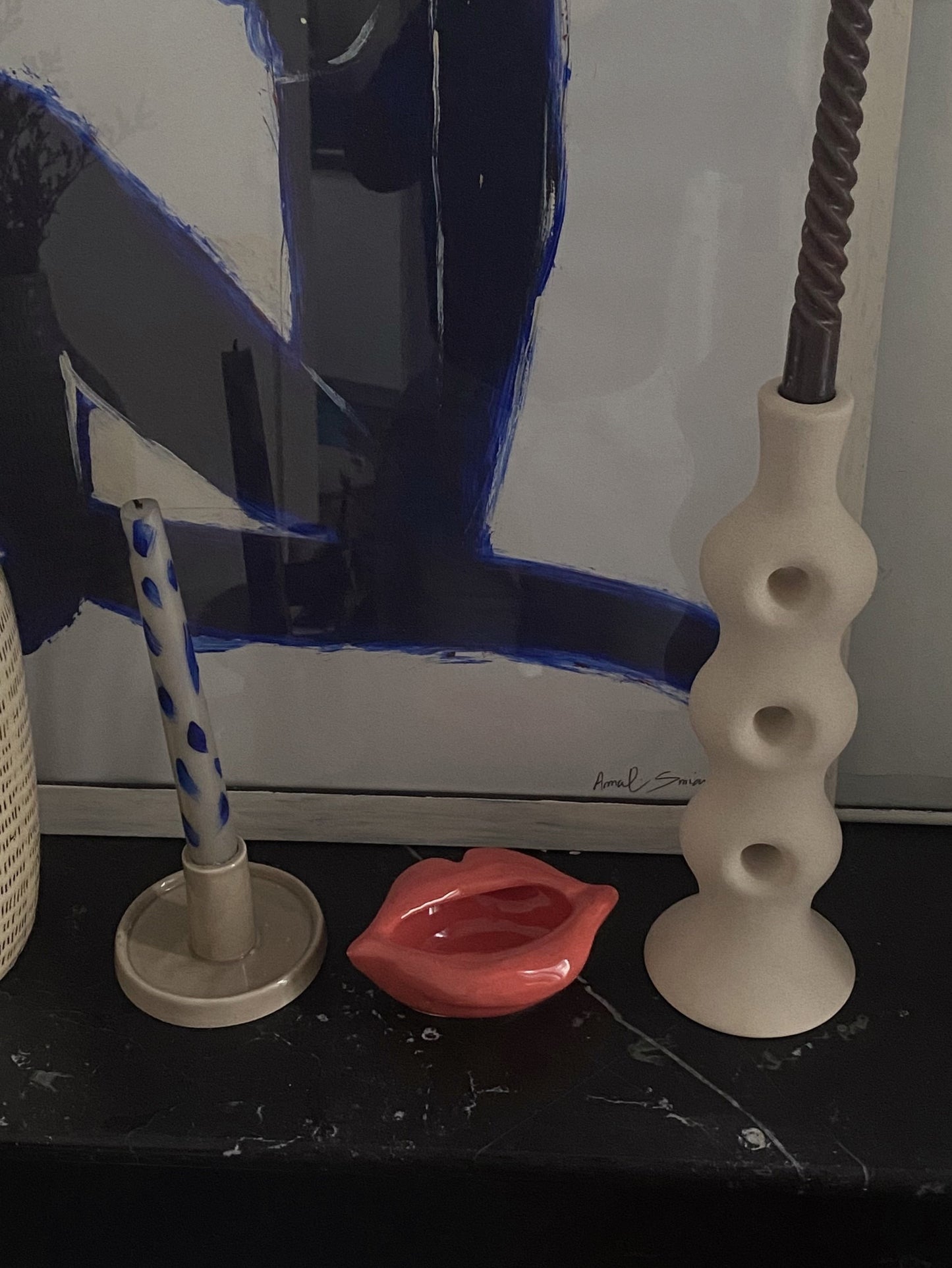 unique moroccan handmade lip tray ashtray in pink