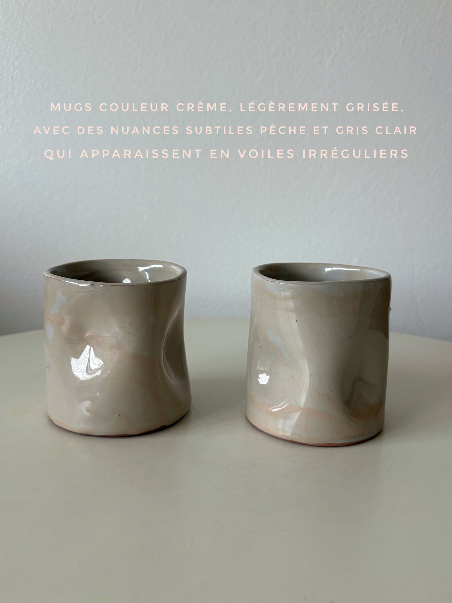 .Tasses & sous-tasses crème - les imparfaites
