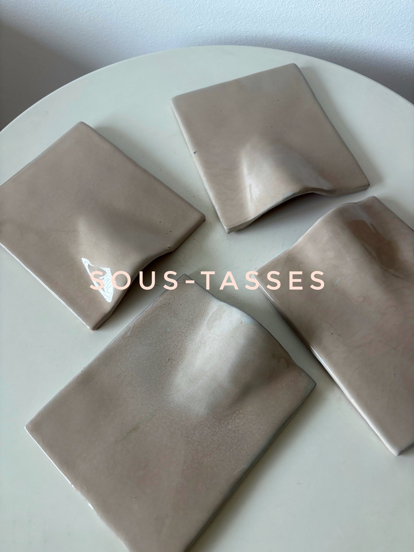 .Tasses & sous-tasses crème - les imparfaites