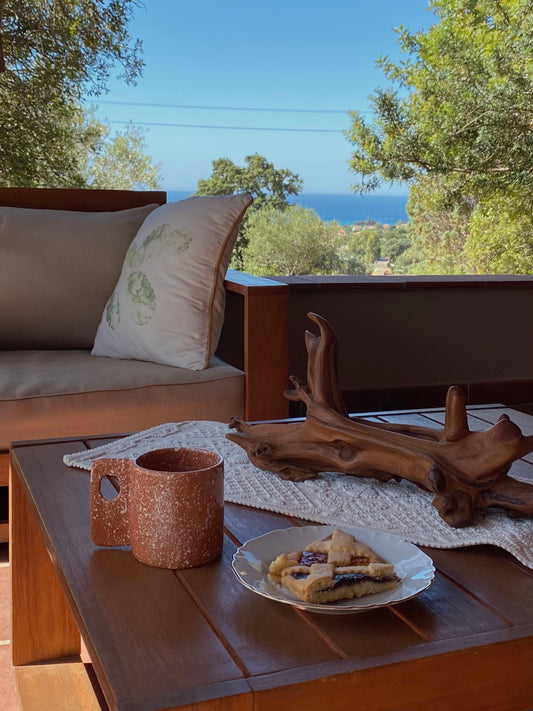 unique moroccan handmade ceramics plashed coffee mug terracotta with ceramic coating glaze made in morocco